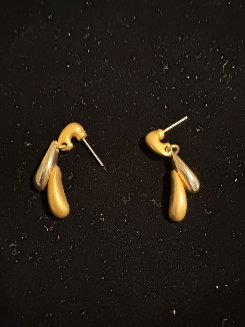 Gold-Tone Teardrop Drop Earrings - Elegant Women’s Jewelry